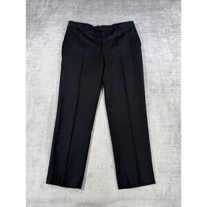 Brioni Pants Mens 44 Black Vintage Dress Trousers Wool Silk Italy Classic Luxury